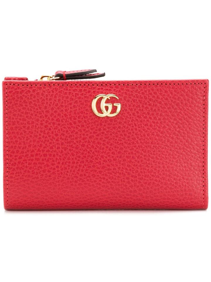 Gucci Gg Marmont Zipped Wallet - Red