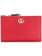 Gucci Gg Marmont Zipped Wallet - Red