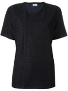 Arthur Arbesser Round Neck T-shirt, Women's, Size: 42, Blue, Polyamide/viscose