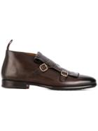 Santoni Fringed Detailed Monk Shoes - Brown