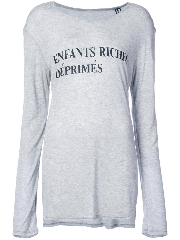 Enfants Riches Déprimés Logo Print T-shirt - Grey