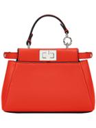 Fendi Mini Peekaboo Tote Bag - Red