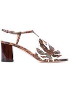 Rochas Chunky Heel Sandals - Brown