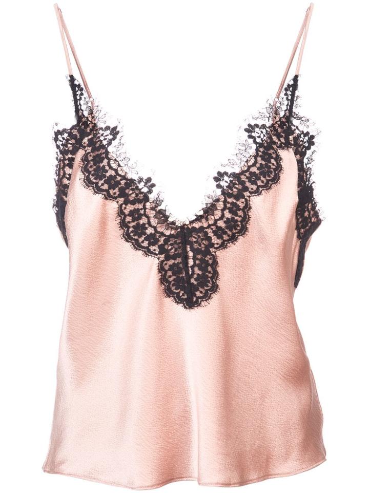Fleur Du Mal Pierre V-neck Cami Top - Pink & Purple