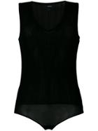 Theory V-neck Bodysuit - Black