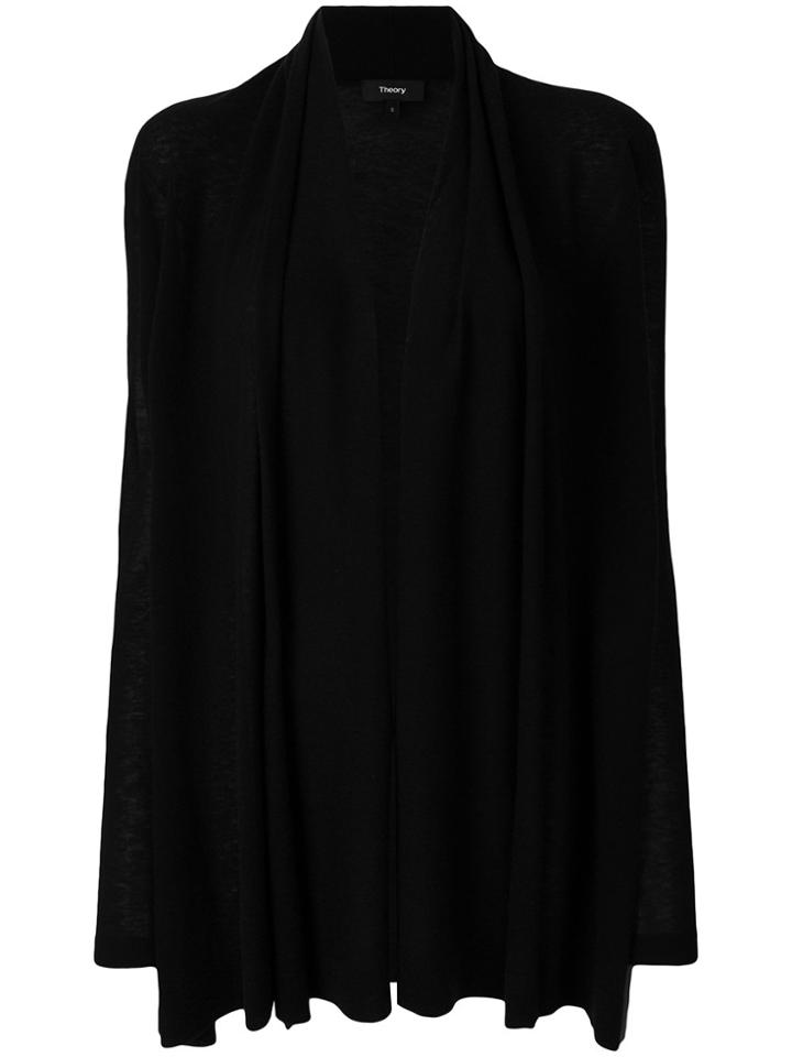Theory Long Waterfall Cardigan - Black