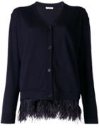 P.a.r.o.s.h. Feather Trim Cardigan - Blue