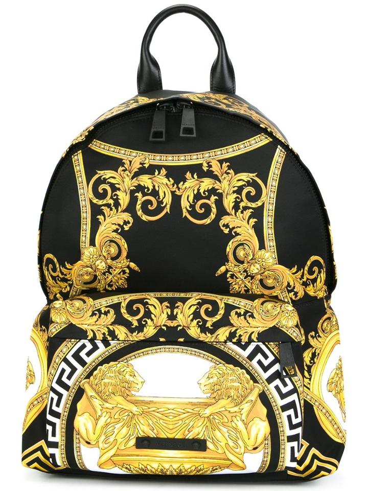 Versace La Coupe Des Dieux Print Backpack - Black