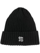 Misbhv Logo Patch Knitted Beanie - Black