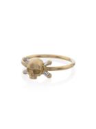 Polly Wales Gold Skull And Crossbones 18k Gold Diamond Ring - Metallic