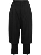 Comme Des Garçons Noir Kei Ninomiya Layered Tailored Cropped Trousers