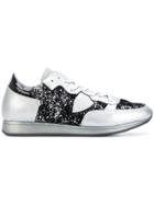 Philippe Model Glitter Lace-up Sneakers - Metallic