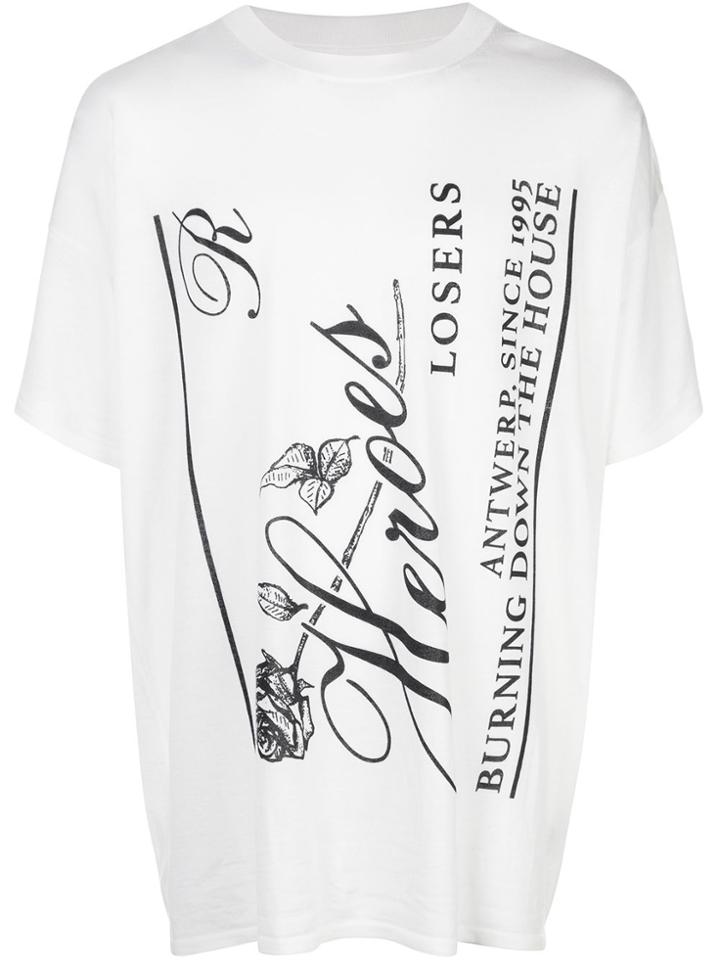 Raf Simons Heroes Print T-shirt - White