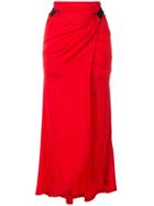 Paco Rabanne Side Slit Skirt - Red