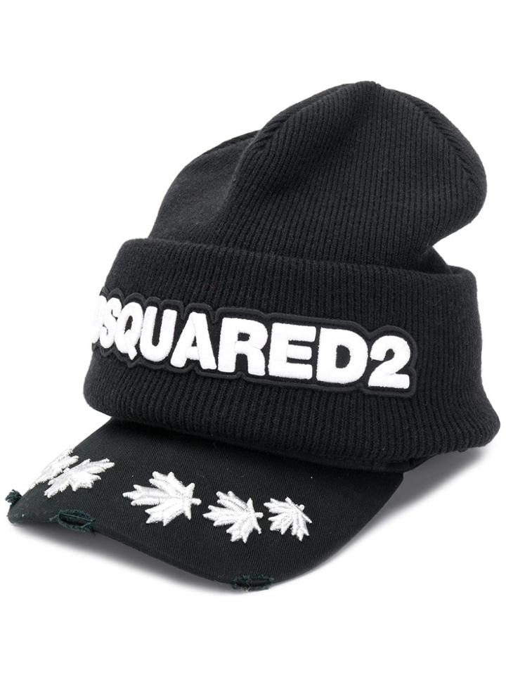 Dsquared2 Logo Beanie Cap - Black