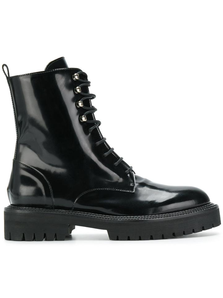 Yang Li Lace-up Boots - Black