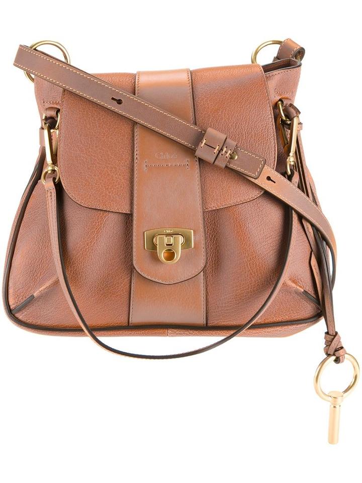 Chloé Small 'lexa' Shoulder Bag, Women's, Brown