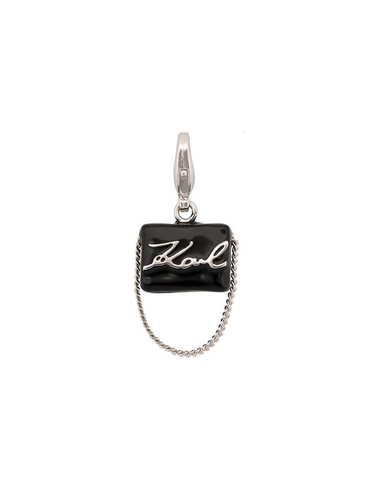 Karl Lagerfeld Karl Handbag Necklace Charm - Black