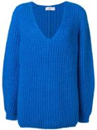 Closed V-neck Sweater - Blue