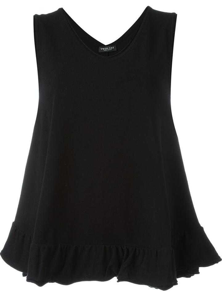 Twin-set Ruffle Trim Top