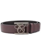 Canali Logo Buckle Belt - Brown