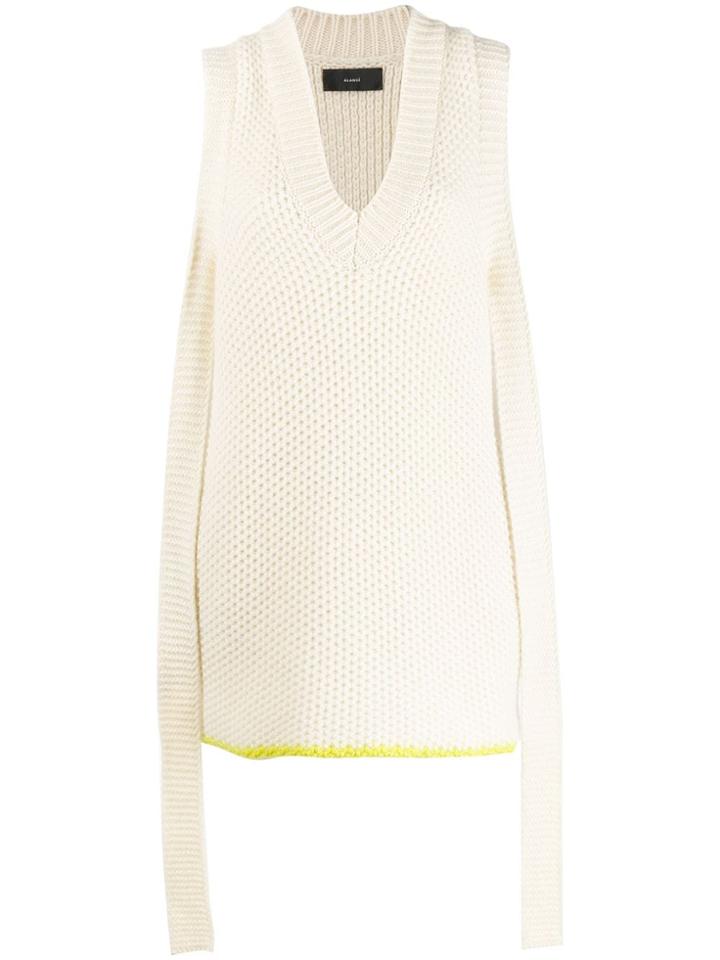 Alanui Bright Touch Cashmere Dress - White