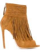 Gianni Renzi Fringed Open Toe Boots