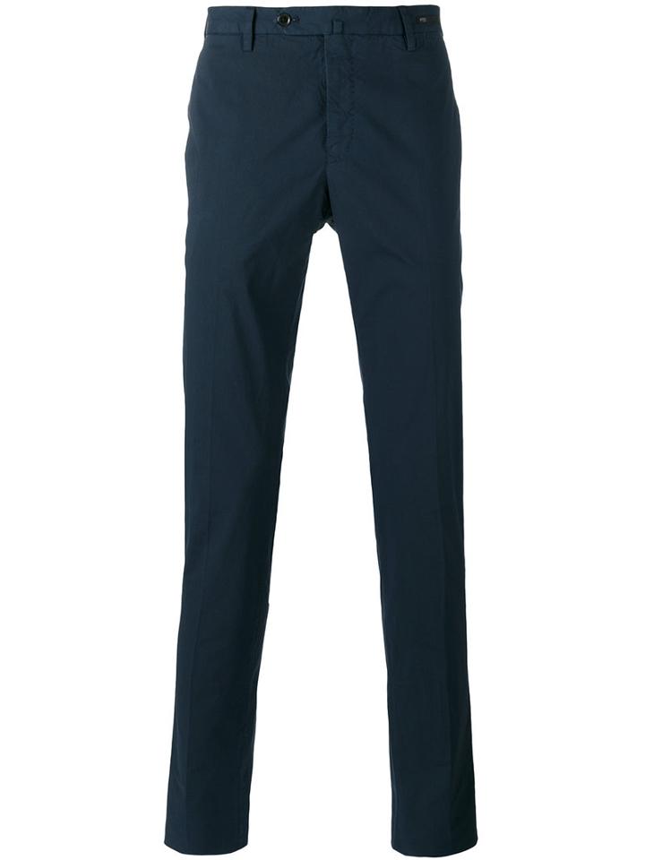 Pt01 - Tapered Trousers - Men - Cotton/elastodiene - 50, Blue, Cotton/elastodiene