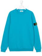 Stone Island Kids Crew Neck Sweatshirt, Boy's, Size: 14 Yrs, Blue