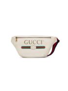 Gucci White Gucci Print Leather Belt Bag - Neutrals