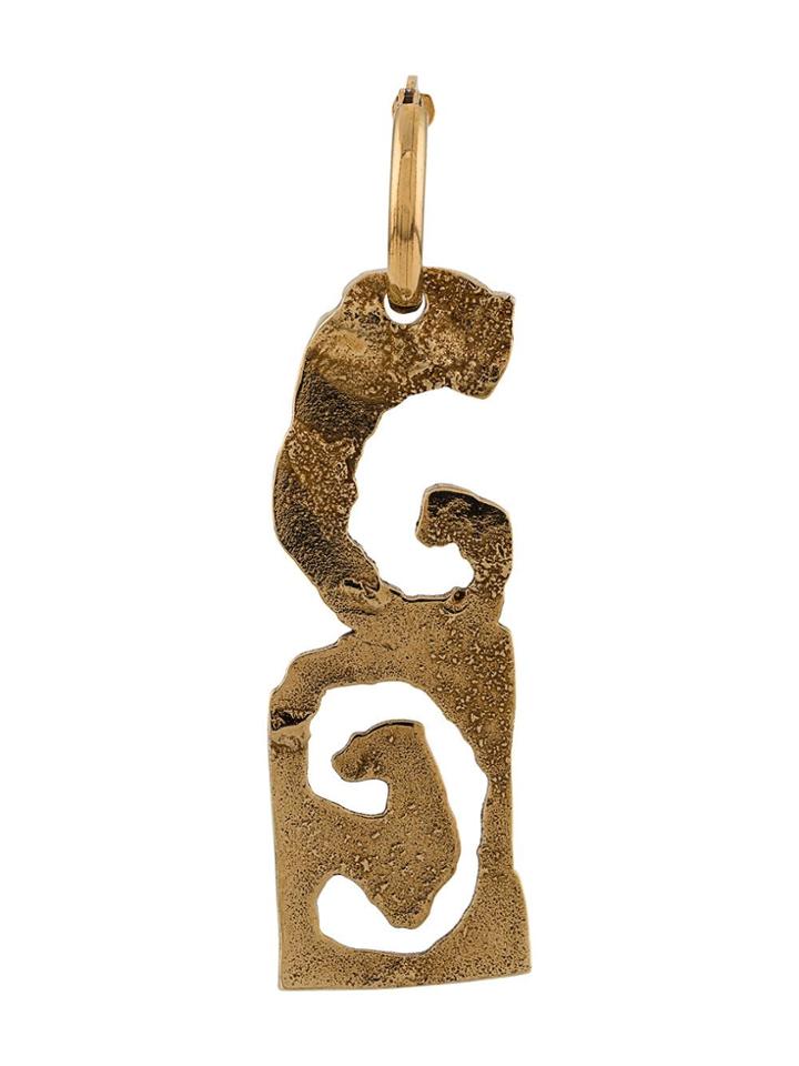 Acne Studios G Pendant Earring - Gold