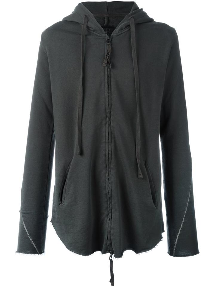Thom Krom Zipped Hoodie, Men's, Size: Small, Green, Cotton