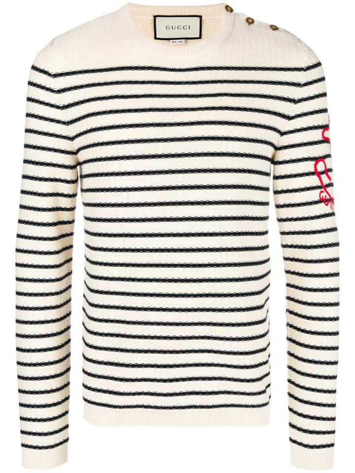 Gucci Striped Sweater - Nude & Neutrals
