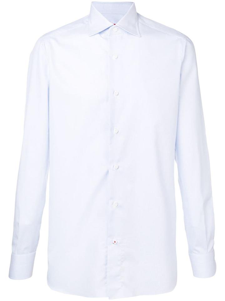 Isaia Plain Formal Shirt - Blue