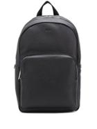 Boss Hugo Boss Textured Leather Backpack - Black