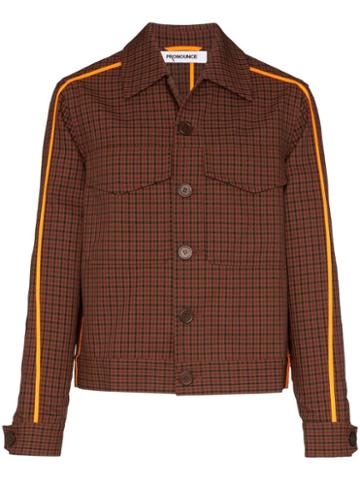 Pronounce Check Buttoned Jacket - Brown