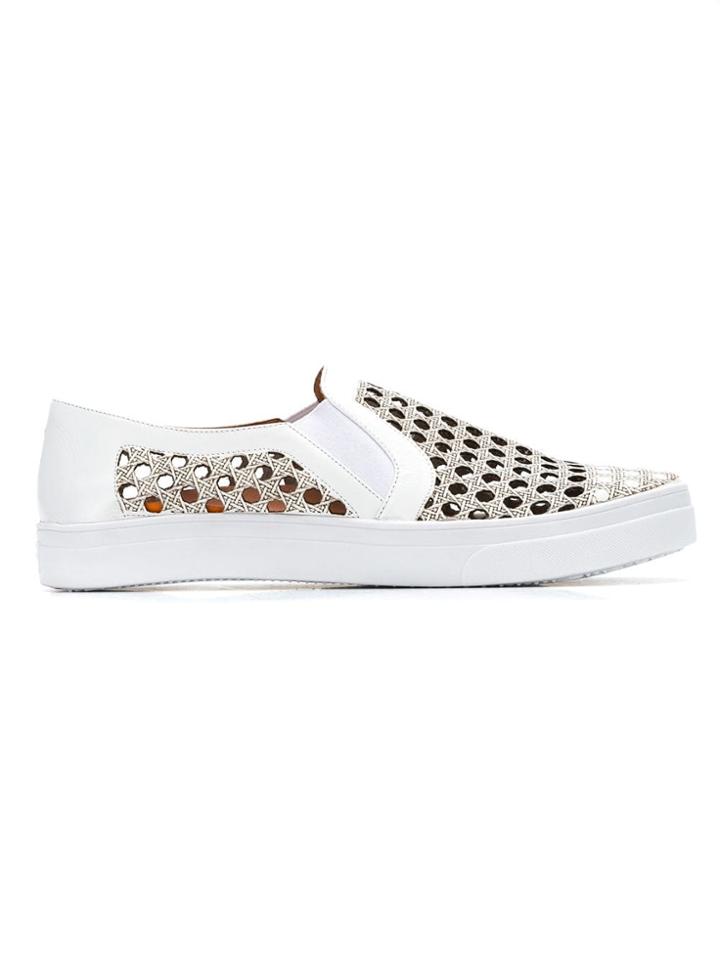 Manolita Leather Slip-on Sneakers - White
