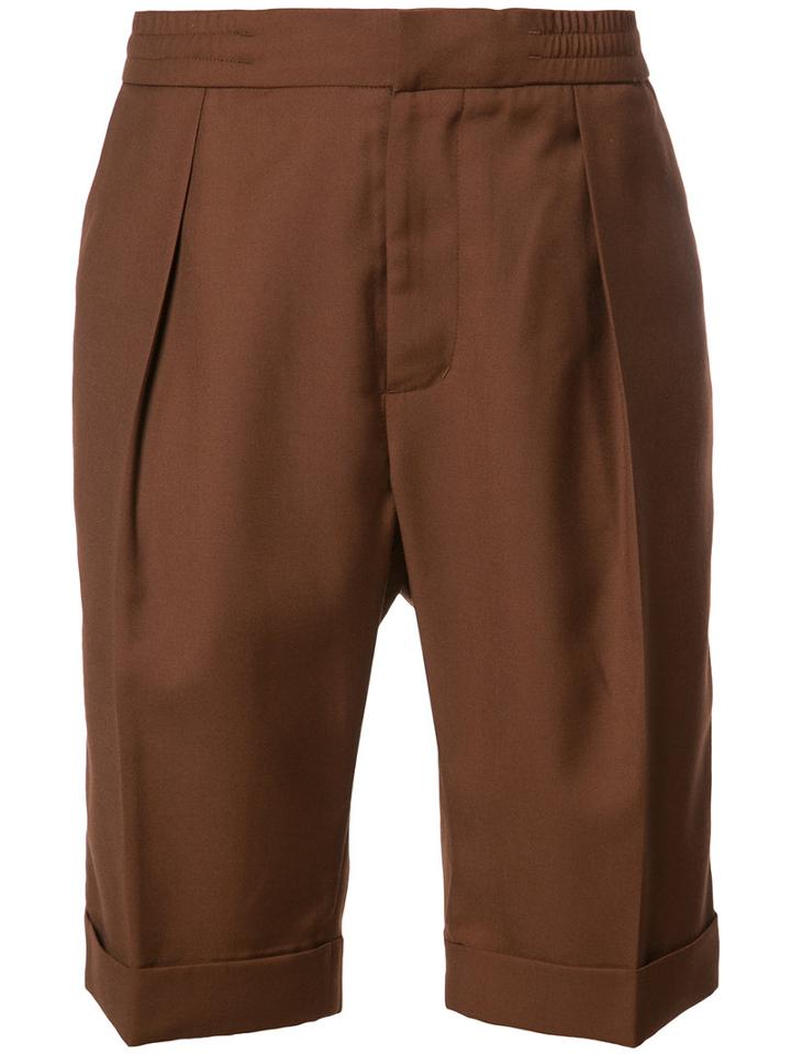 Keum - Band Detail Waist Shorts - Men - Polyester/rayon - L, Brown, Polyester/rayon