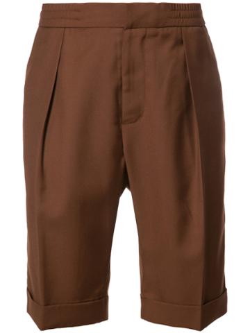 Keum - Band Detail Waist Shorts - Men - Polyester/rayon - L, Brown, Polyester/rayon