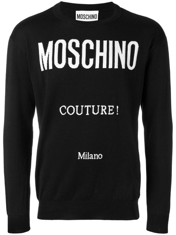 Moschino Logo Knitted Jumper - Black
