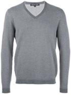 Michael Kors Diamond Patterned V-neck Jumper