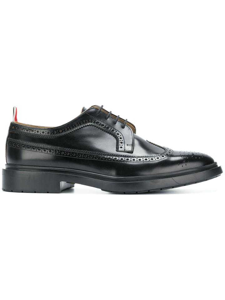 Thom Browne Shiny Leather Classic Longwing Brogue - Black