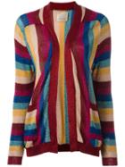 Laneus Striped Knit Cardigan, Women's, Size: 44, Polyamide/polyester/viscose