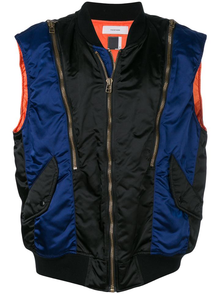 Facetasm Striped Vest - Blue