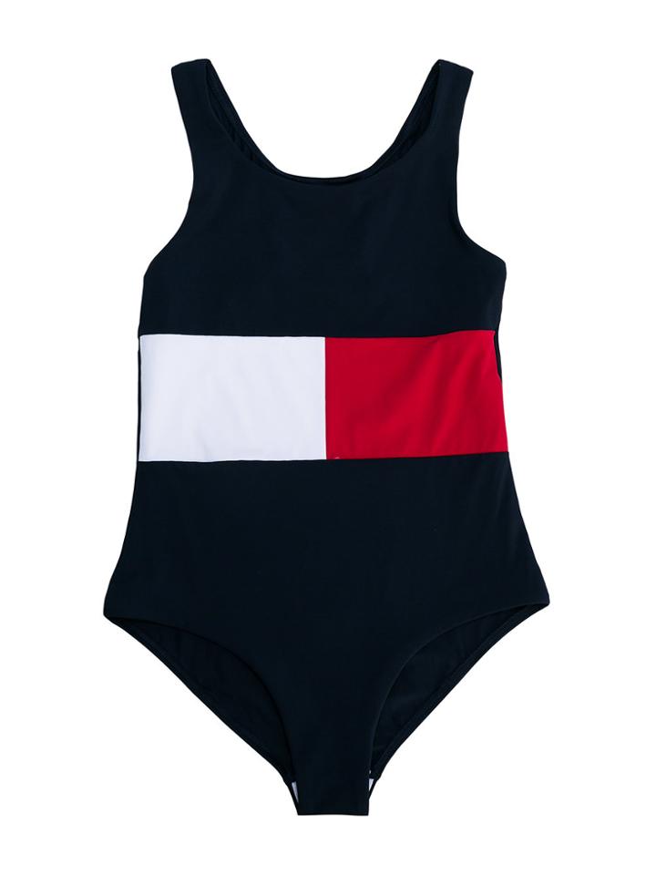 Tommy Hilfiger Junior Teen Branded Swimsuit - Blue