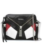 Diesel Zipped Crossbody Bag, Women's, Black, Calf Leather/brass