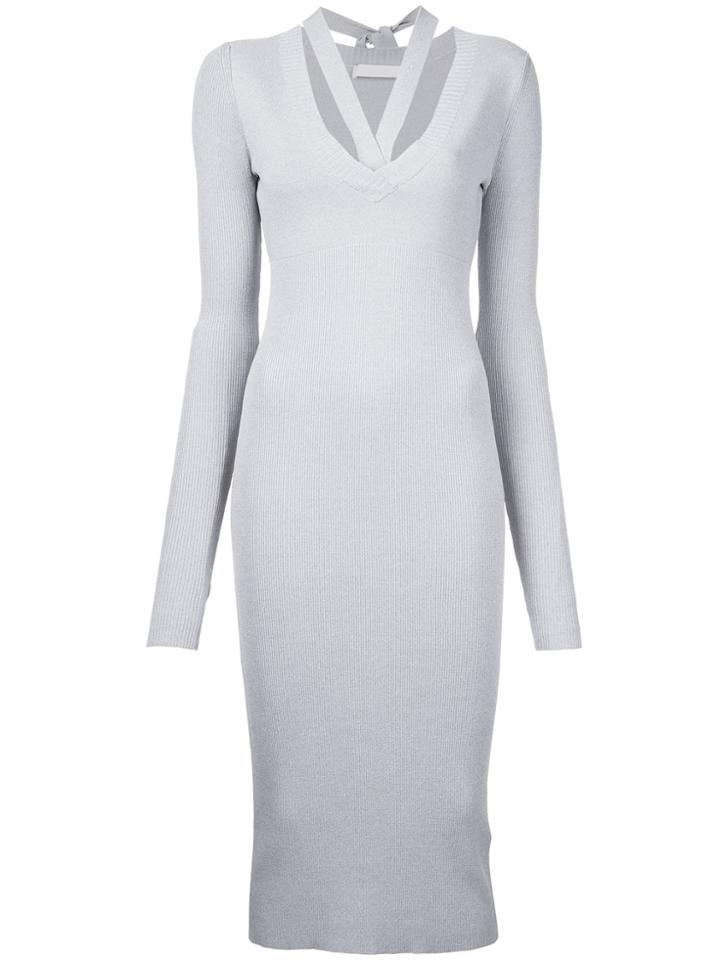 Dion Lee Placket Tie Dress - Grey