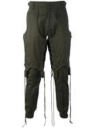 Juun.j Lace-up Detail Sweatpants, Men's, Size: 48, Green, Cotton