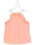 Chloé Kids - Ruffled Tank Top - Kids - Cotton - 14 Yrs, Yellow/orange