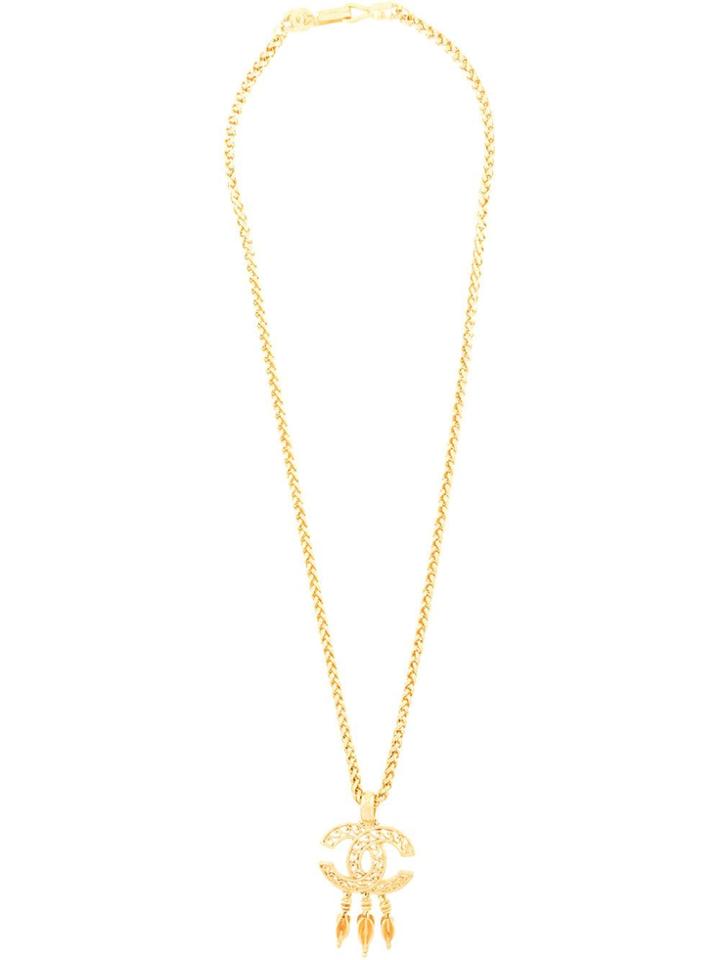 Chanel Pre-owned Chain Pendant Necklace - Gold